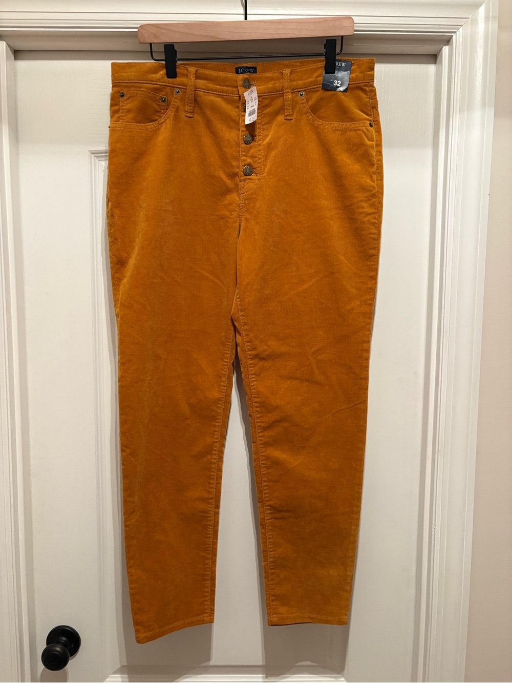 Women’s J. Crew Factory 9" High-rise Skinny Corduroy Pants warm caramel size 32